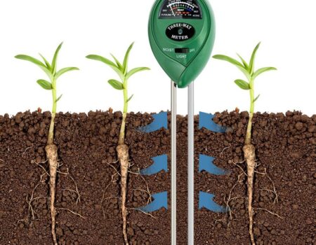Soil pH Meter, 3-in-1 Soil Tester Kits with Moisture,Light and PH Test for Garden, Farm, Lawn, Indoor & Outdoor (No Battery Needed)