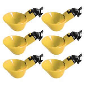 Yellow Cup Poultry Automatic Drinkers (Set of 10) - Reliable and Efficient Watering for Your Flock